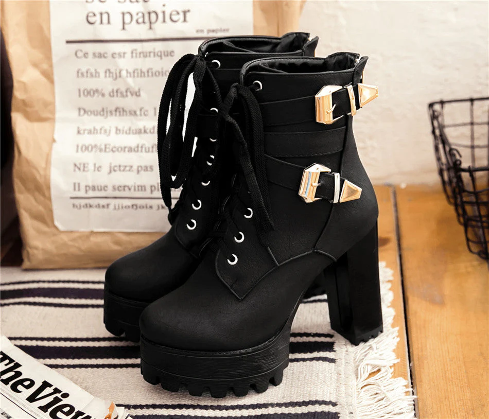 Double Buckle Ankle Boots - Image 6