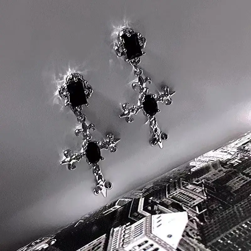 Gothic Cross Earrings - Image 2