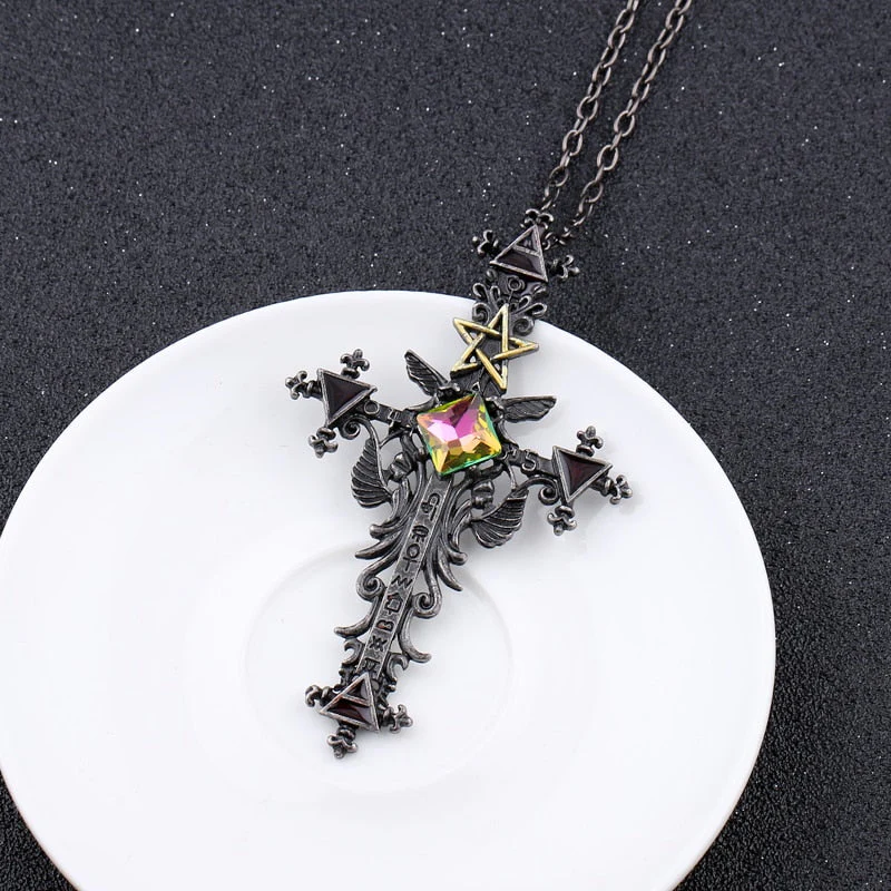 Gothic Cross Necklace - Image 5