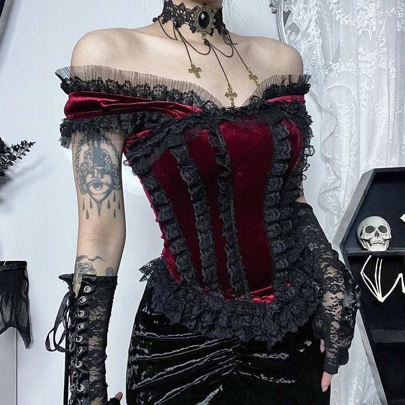 Gothic Velvet Top - Image 2