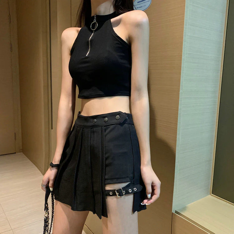 Mini Skirt with Leg Straps - Image 4