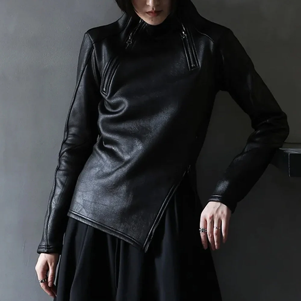 Gothic Leather Pullover - Image 2