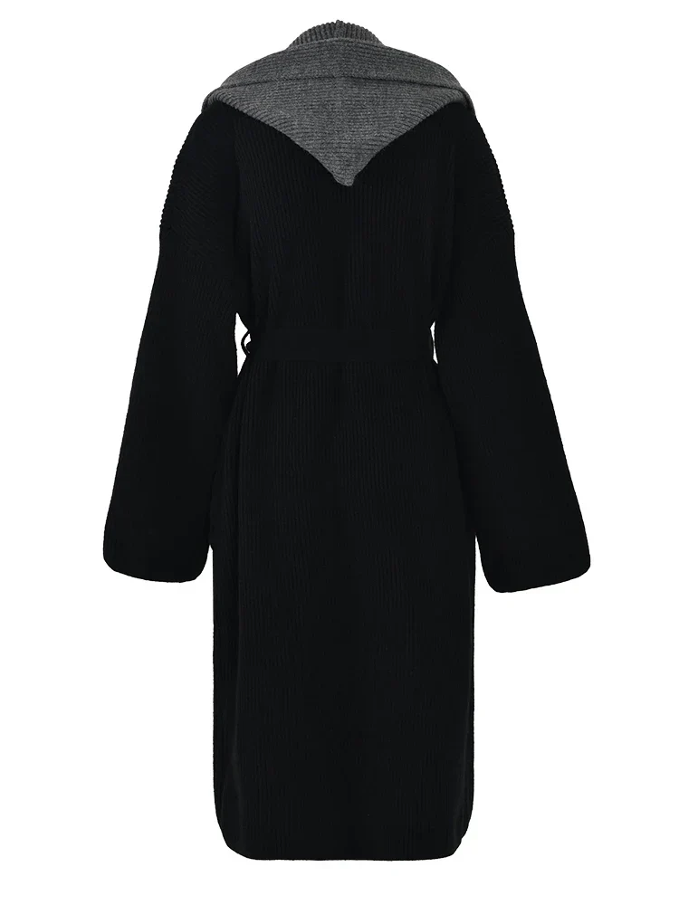 Women's Hooded Cardigan Gray - Image 4