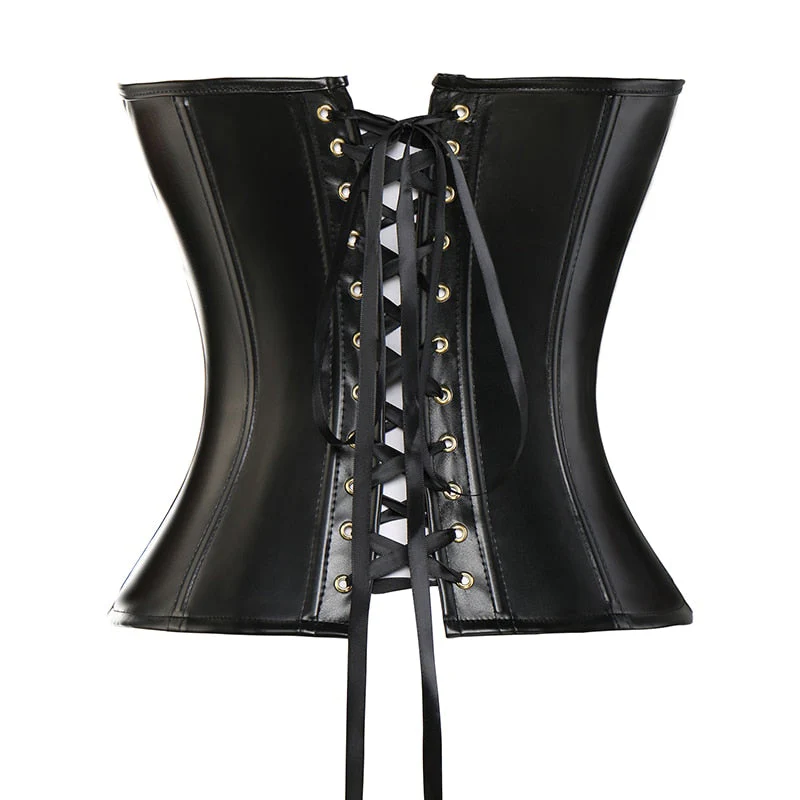 Wonder Goth Leather Bustier - Image 3