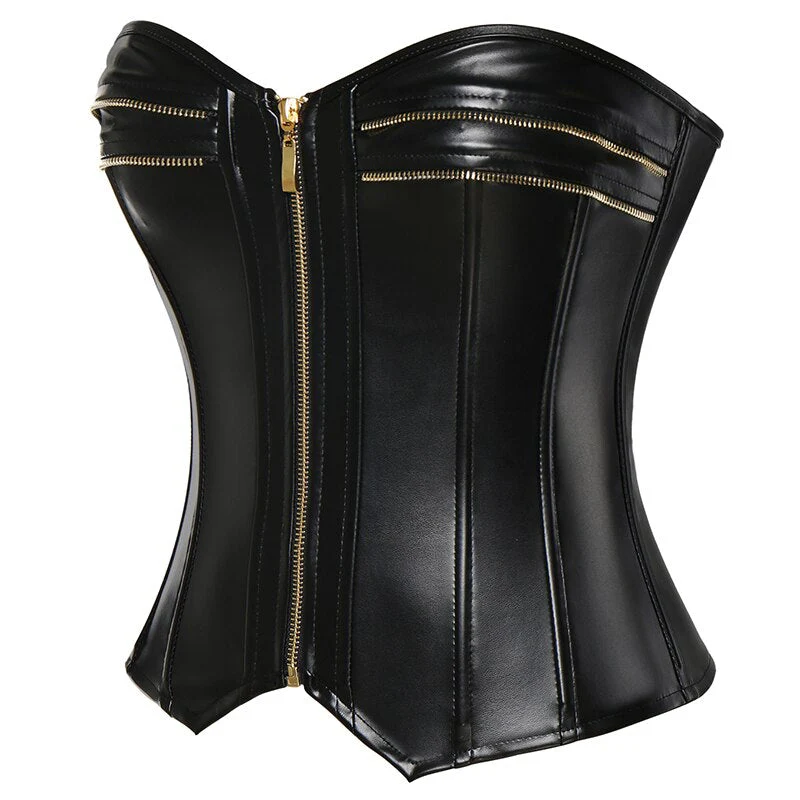 Wonder Goth Leather Bustier - Image 5
